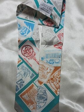 Hermès CARRE TWILL— Teal, Rust, Blue